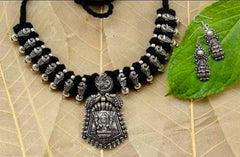 Ladies Oxidized Necklace Pentagon