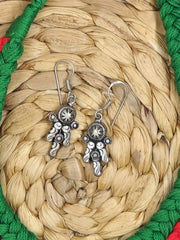 Red Green Pleated Oxidized Neckpiece