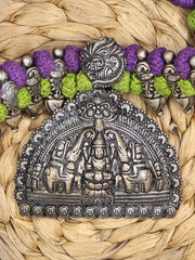 Ladies Oxidized Necklace Semi-Circular