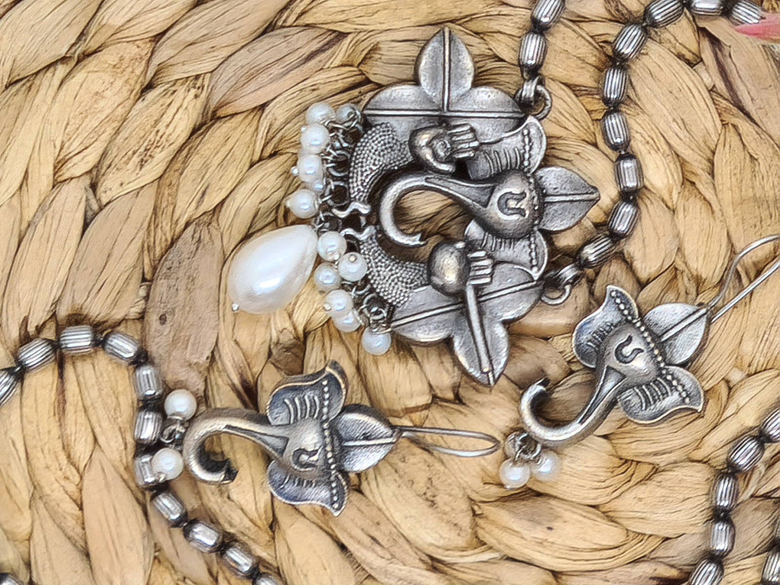 Oxidized Necklace Elephant Pendant