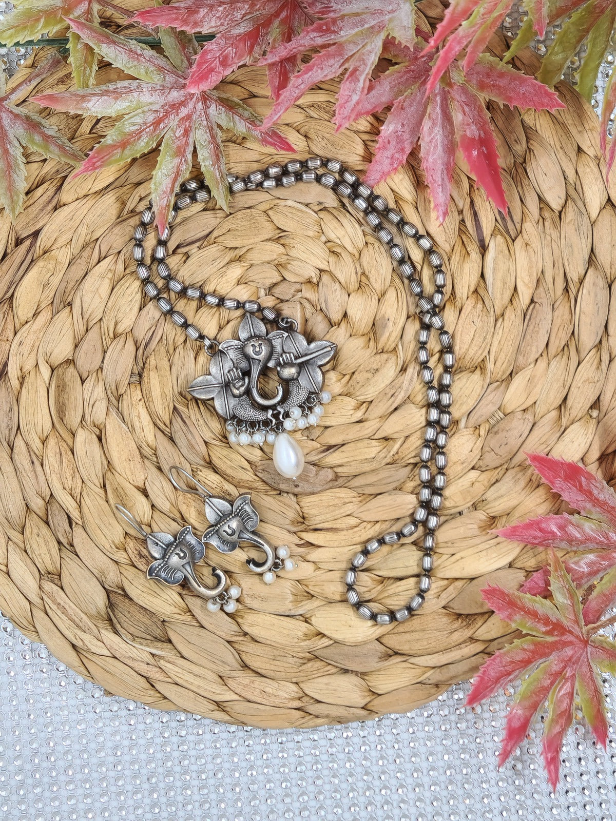 Oxidized Necklace Elephant Pendant