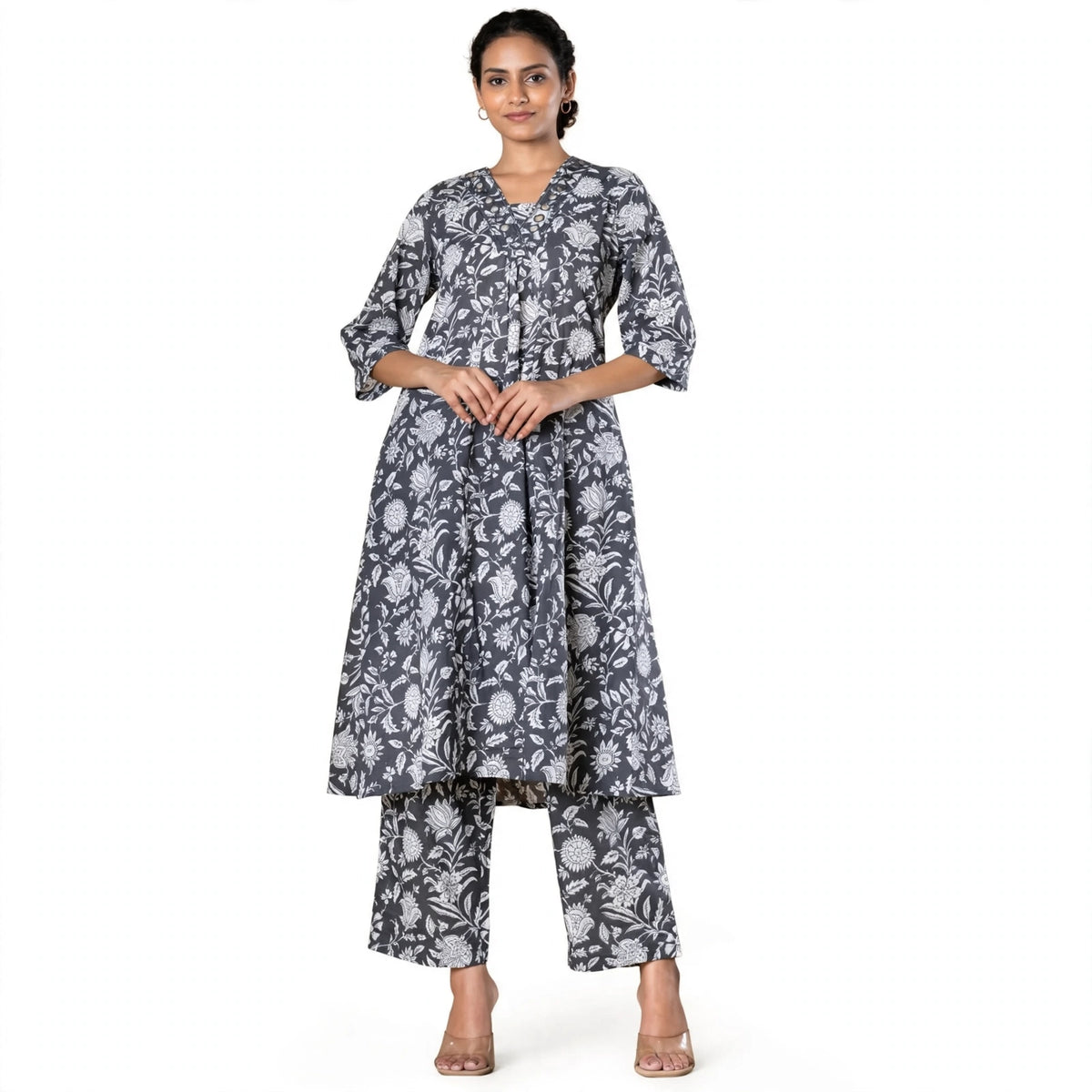 Chic Grey Kurti Set