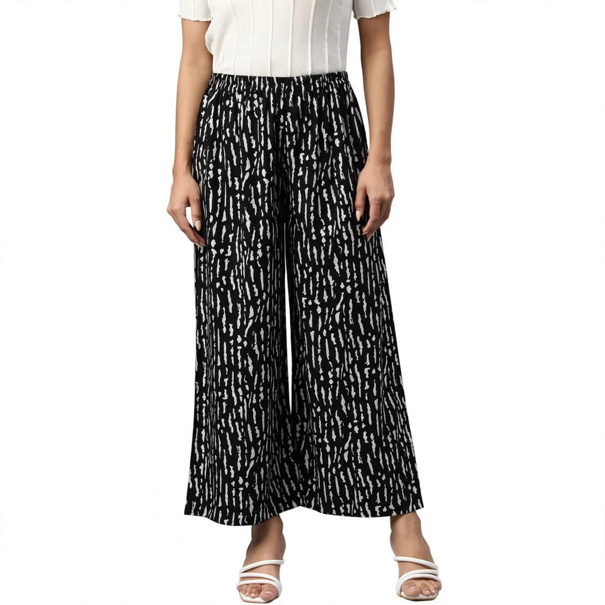 Stylish black and white Palazzo Pants for Women