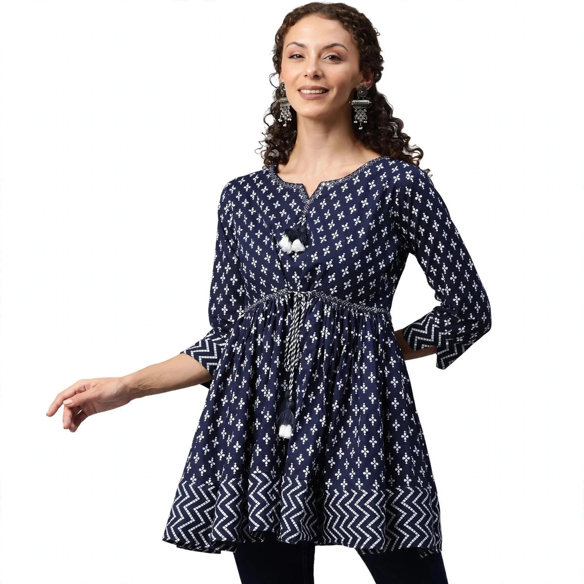 Stylish Blue Peplum Style Kurti for Women