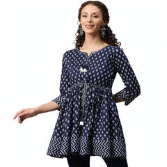 Stylish Blue Peplum Style Kurti for Women
