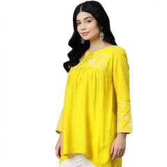 Yellow Kurta Top For An Elegant Look