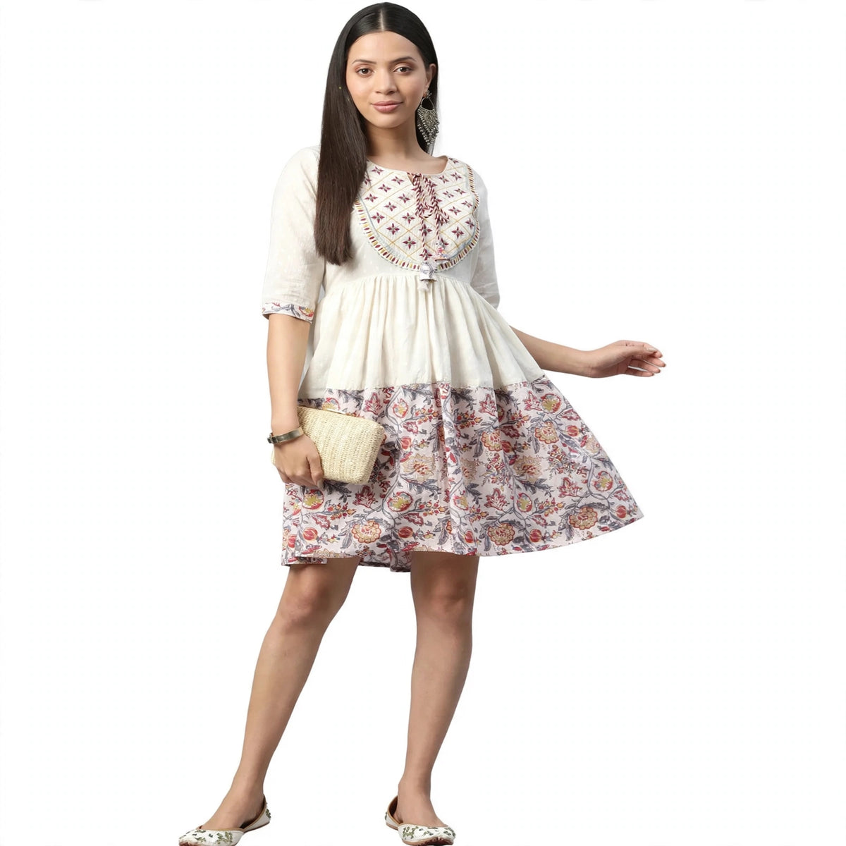 Chic White Flare Dress