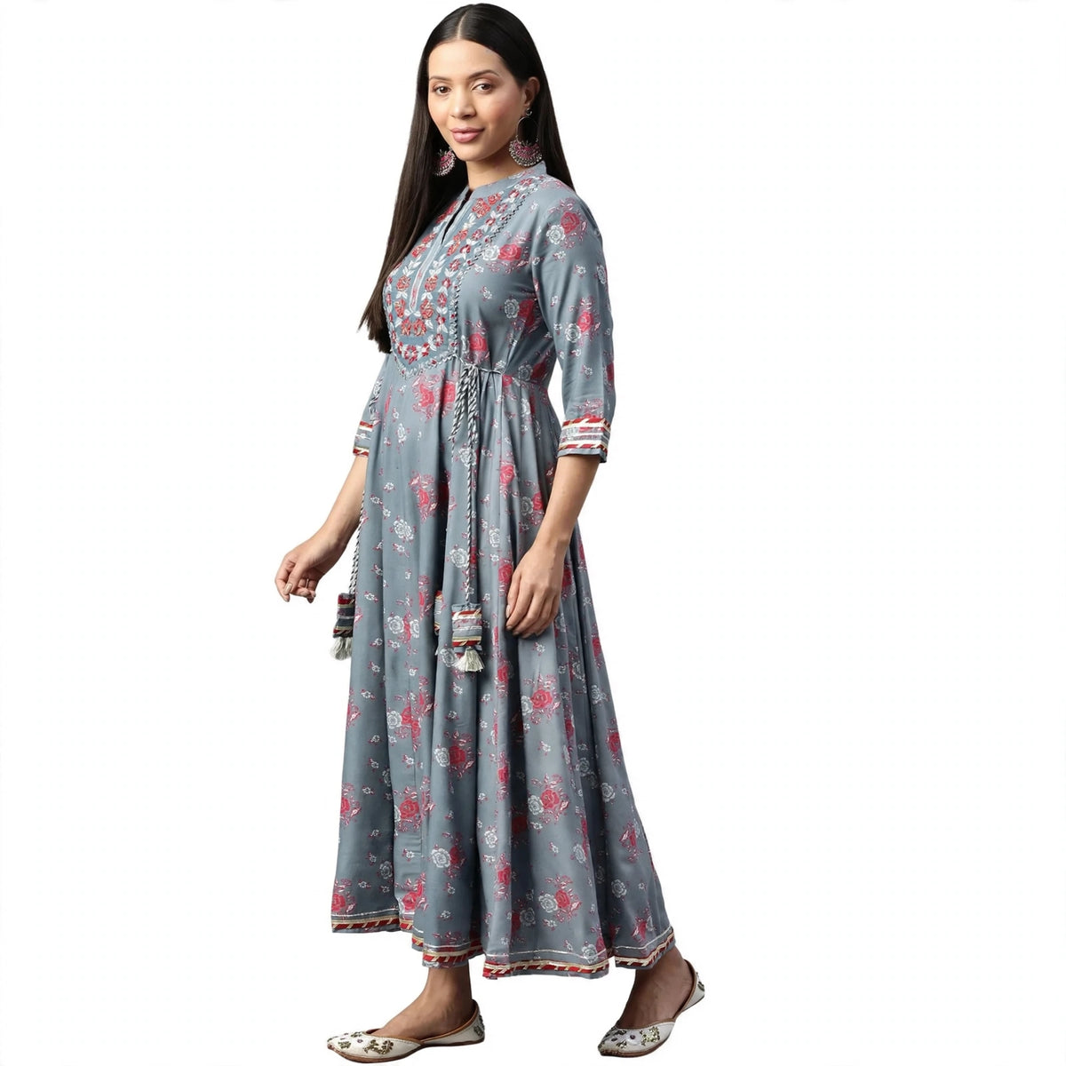 Graceful Anarkali Kurta in Floral Print