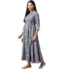 Graceful Anarkali Kurta in Floral Print