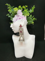 Ethnic red-stone-long  Earrings