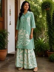 Fresh Charming Sea Green Kurta Set
