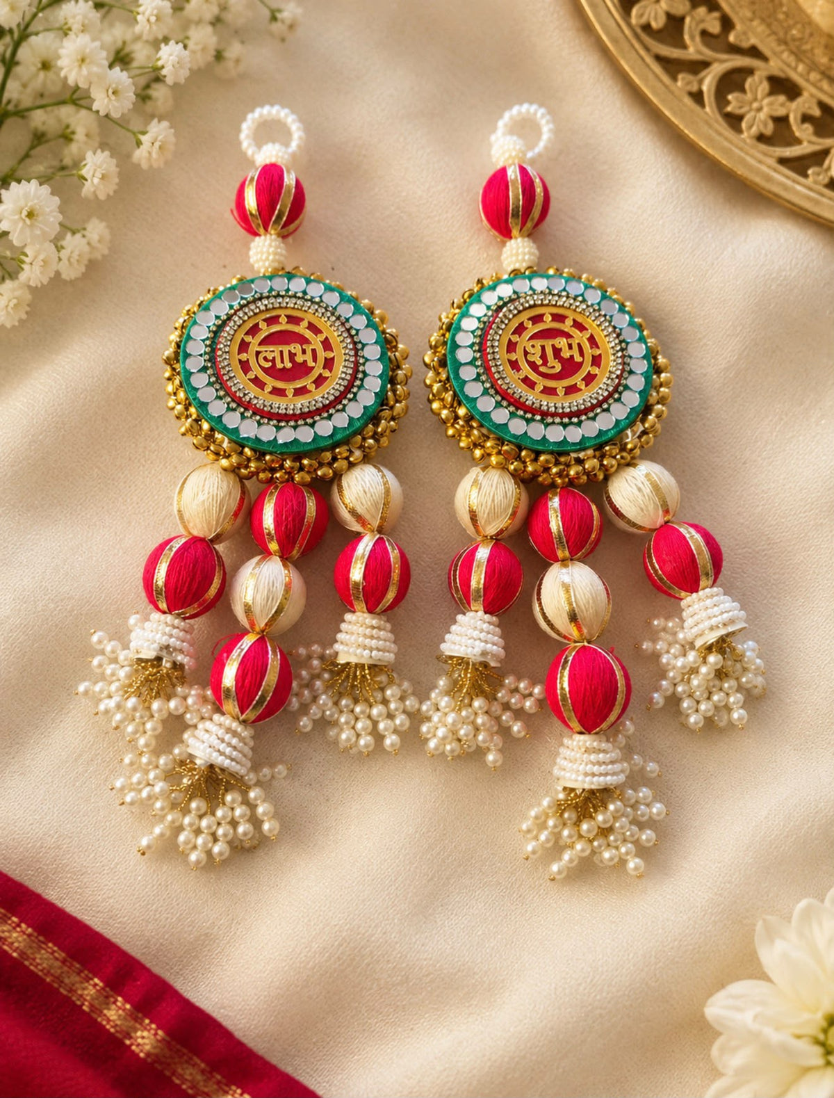 Shubh Labh Pearl Hanging Décor (Set of 2)