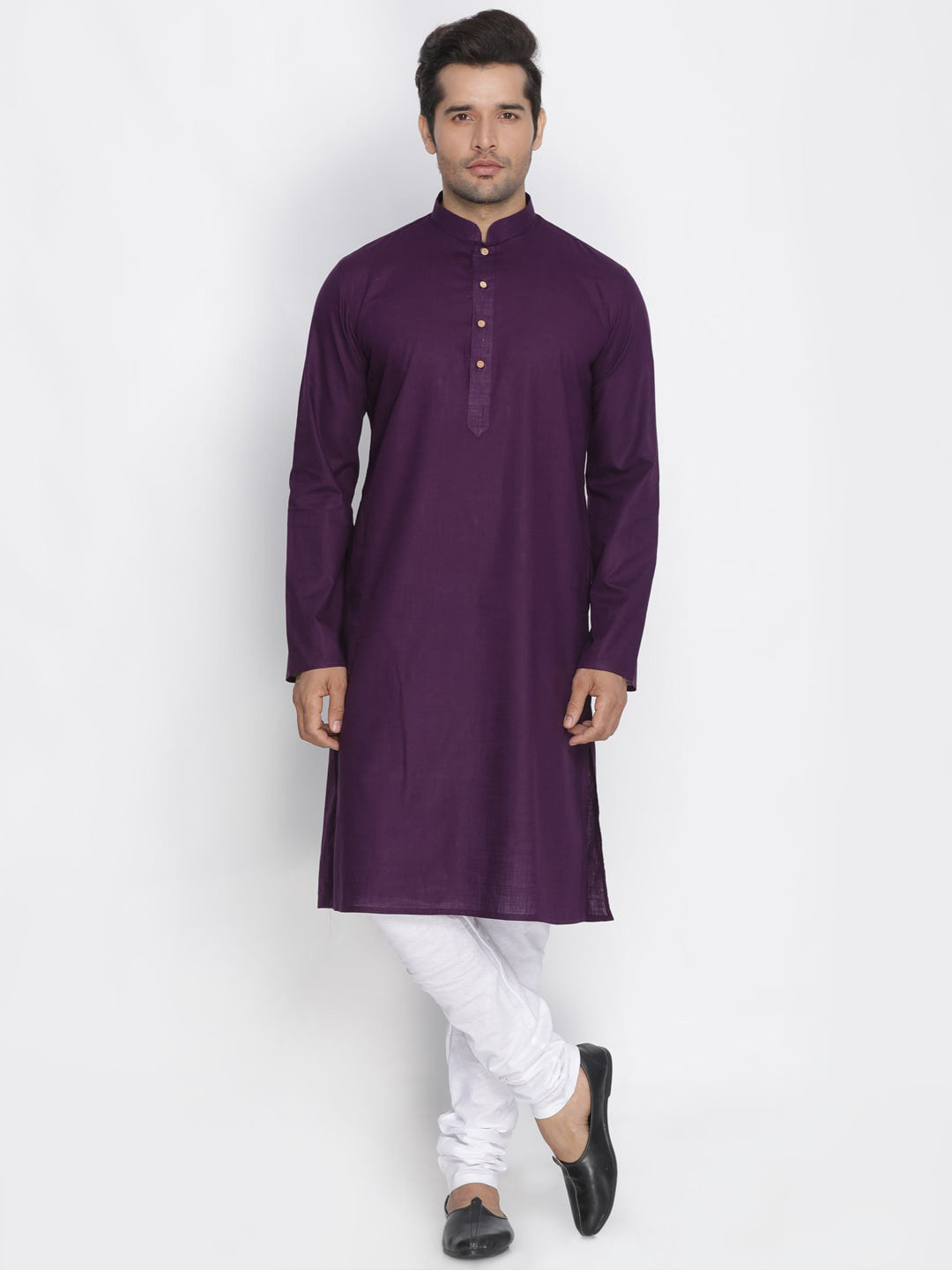 Purple plain Kurta